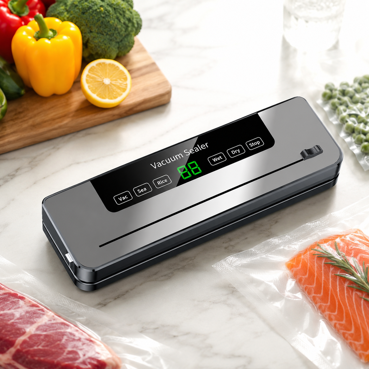 Vacuum Sealer Machine for Food Storage – Automatic Food Vacuum Sealer